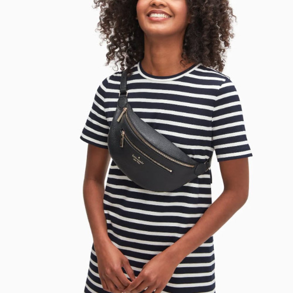 Kate Spade Leila Belt Bag (Black/Gold)